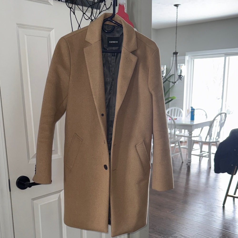 Express Men's Camel Trench Coat